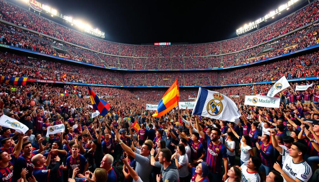 atmosphere at Camp Nou for Barcelona vs Real Madrid